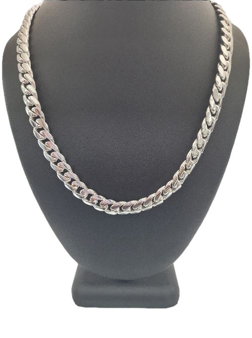 Handmade Miami Cuban link Chain. .925 sterling silver with Rhodium