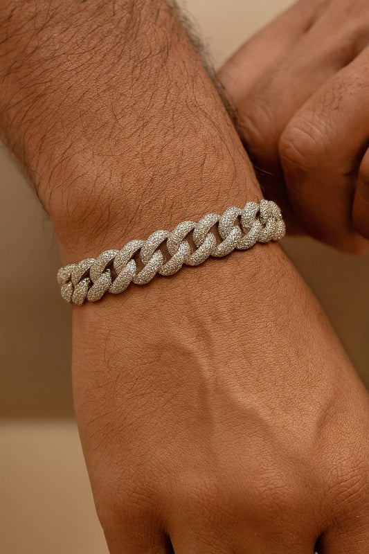Pave Link Bracelet, CZ Stones Detail